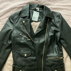 H&M leather jacket size 2